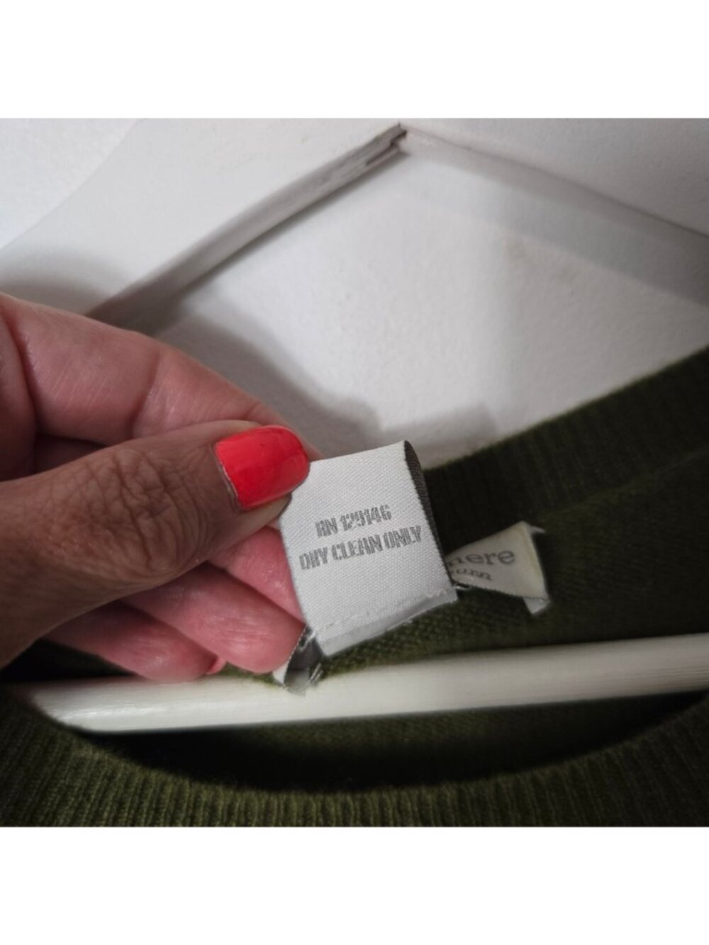 Oats Cashmere Green 100% Cashmere Pullover Sweater Size XL - Picture 3 of 5